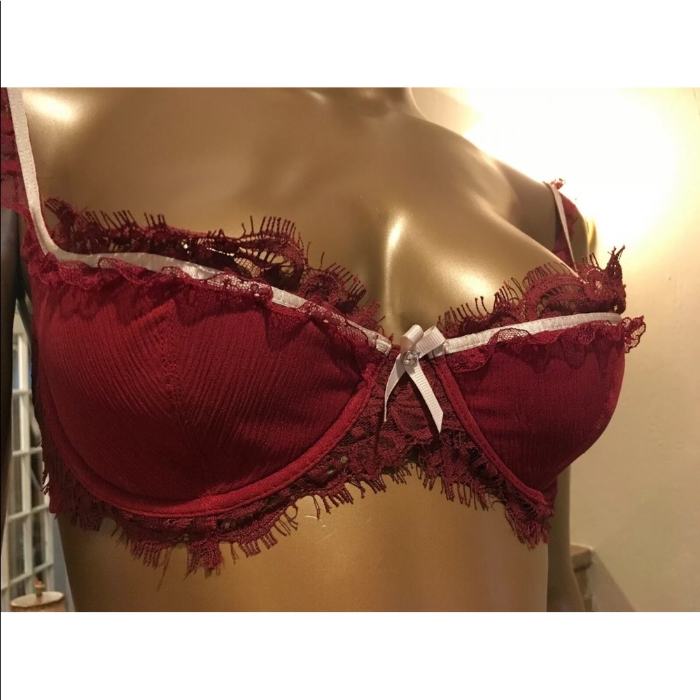 NWT elle macpherson silk & lace Demi bra 34D $130